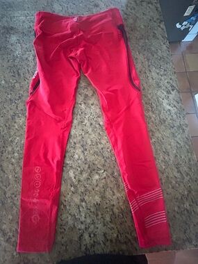 Virus Bright Red Performance Leggings